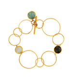 BRACELET INTERWOVEN CIRCLE MIXED GEM