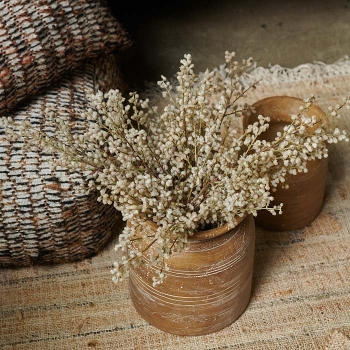 VASE WOODEN/CERAMIC