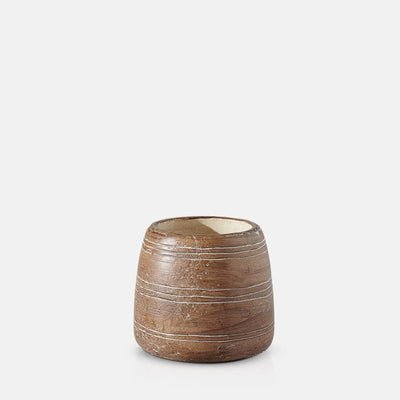 VASE BRUSHSTROKE WOODEN/CERAMIC #76372
