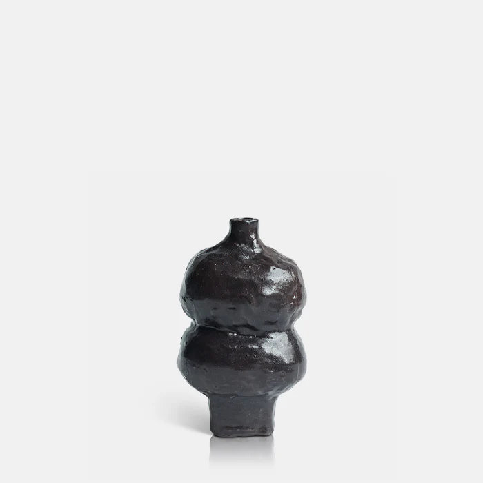 VASE ORGANIC SHAPE INKY FINISH