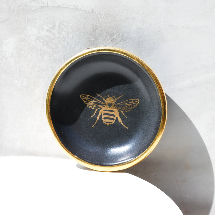 RING DISH GOLD BEE BLACK #75455