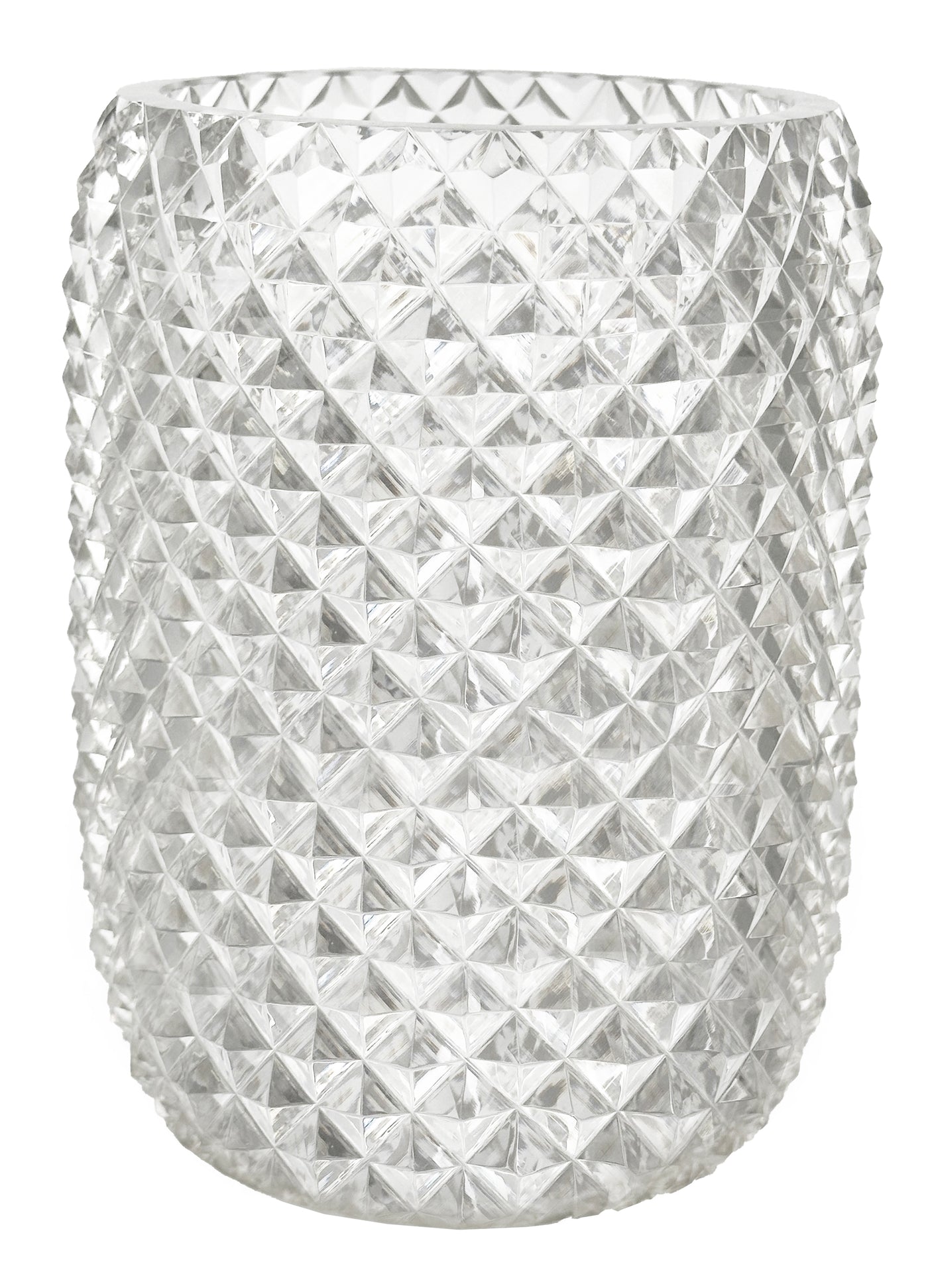 VASE CLEAR DIAMOND CUT