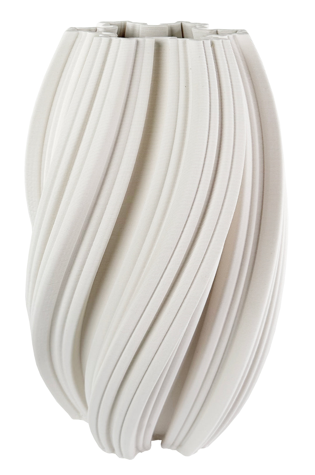 BUD VASE PRINTED WHITE