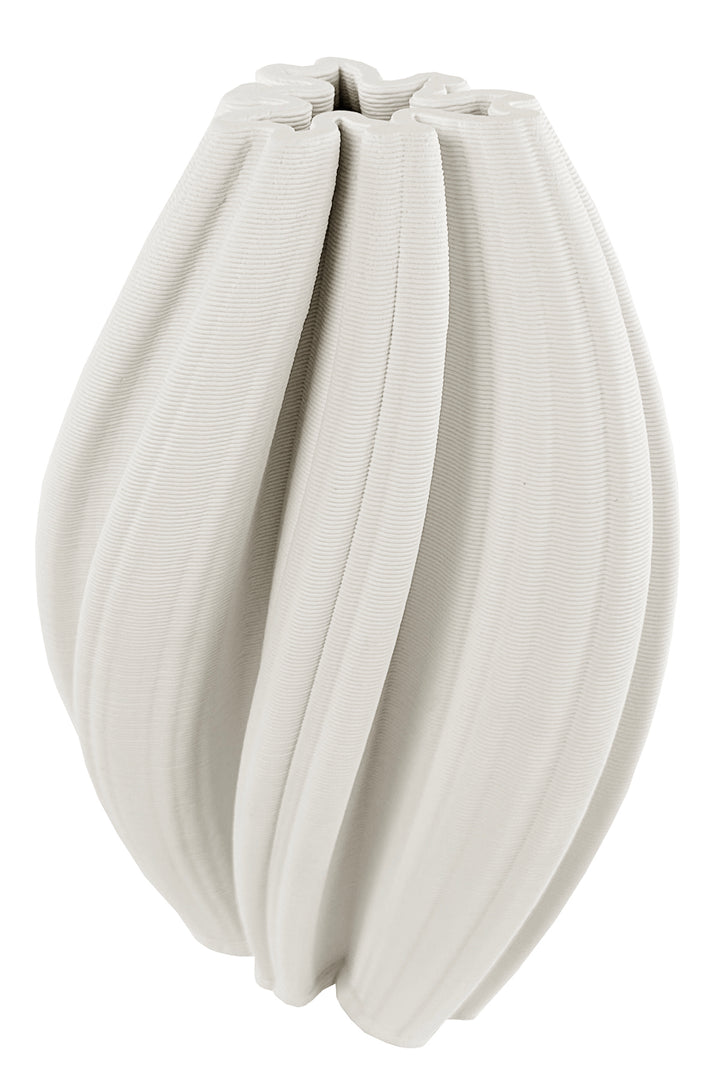 BUD VASE PRINTED WHITE