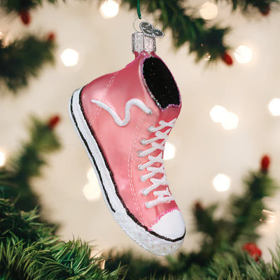 ORNAMENT PINK HIGH-TOP SNEAKER