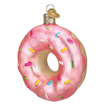 ORNAMENT PINK SPRINKLES DONUT