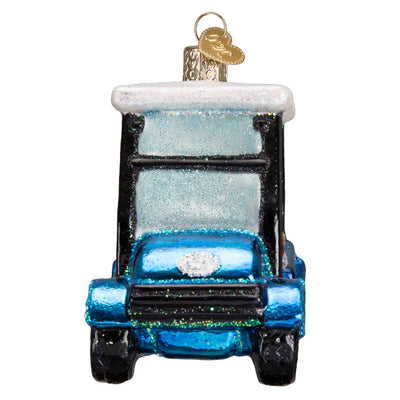 ORNAMENT GOLF CART SANTA