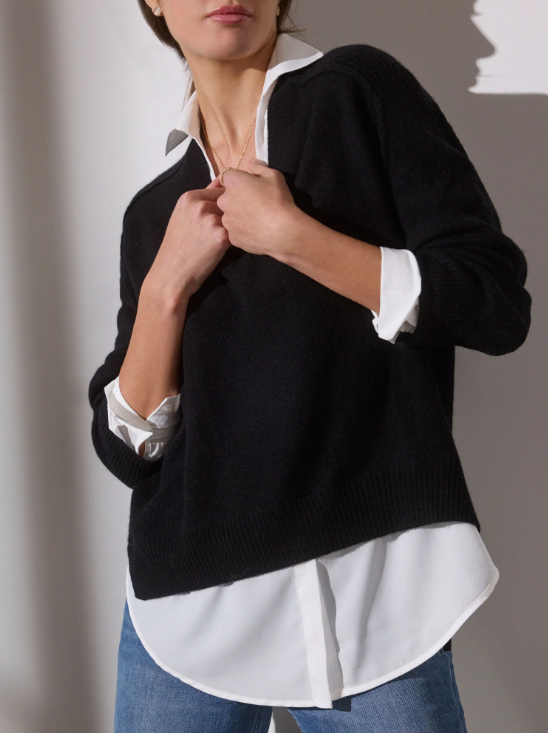 PULLOVER V-NECK LAYERED