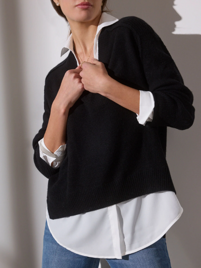 BROCHU WALKER PULLOVER V-NECK LAYERED (Available in Sizes and Colors)