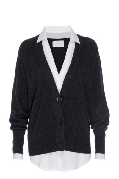 BROCHU WALKER CARDIGAN CALLIE LAYERED DARK CHARCOAL (Available in 3 Sizes)