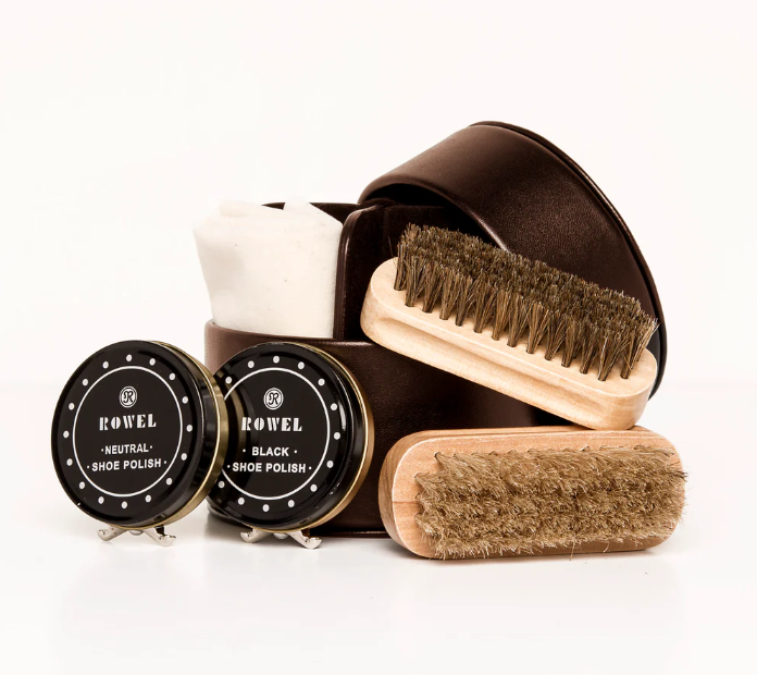 SHOE SHINE KIT BROWN