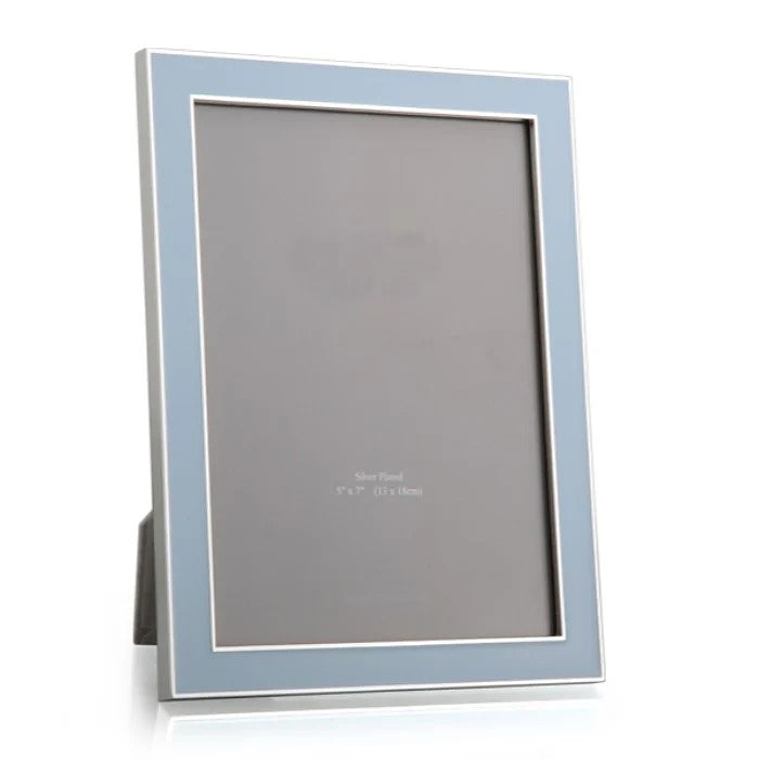 FRAME POWDER BLUE ENAMEL & SILVER