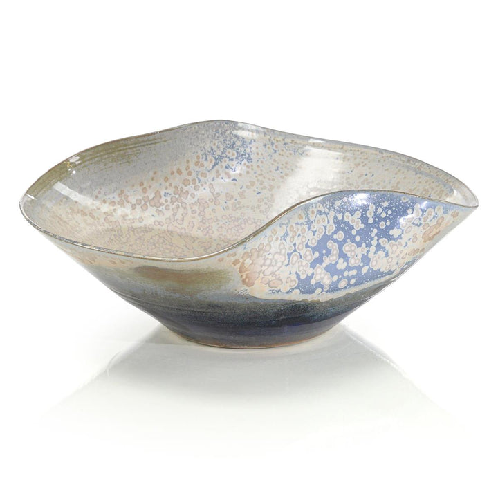 BOWL CURVY BLUE WITH WHITE SPECS