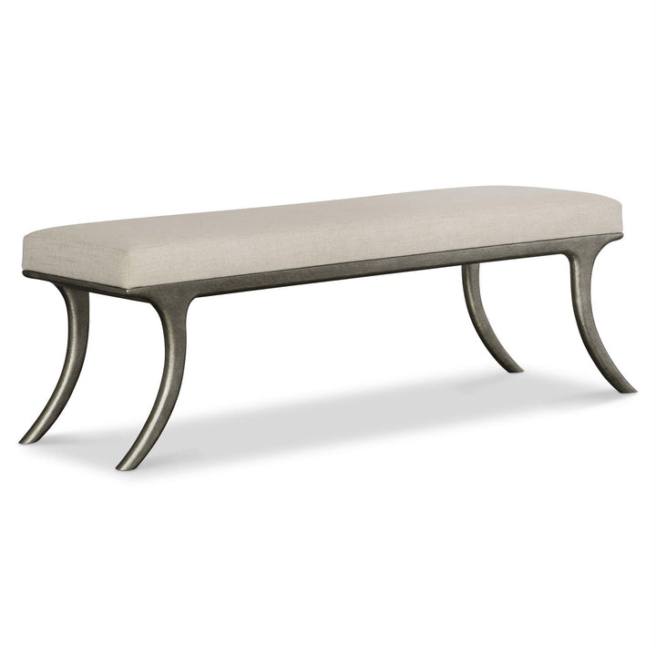 BENCH UPHOLSTERED WITH METAL CURVED LEGS #77900