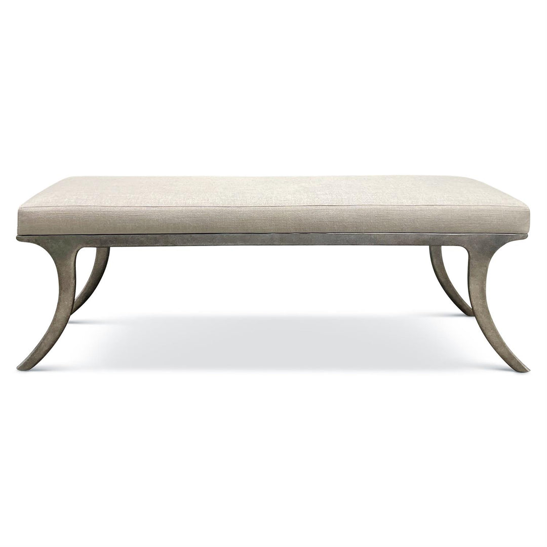 BENCH UPHOLSTERED WITH METAL CURVED LEGS #77900
