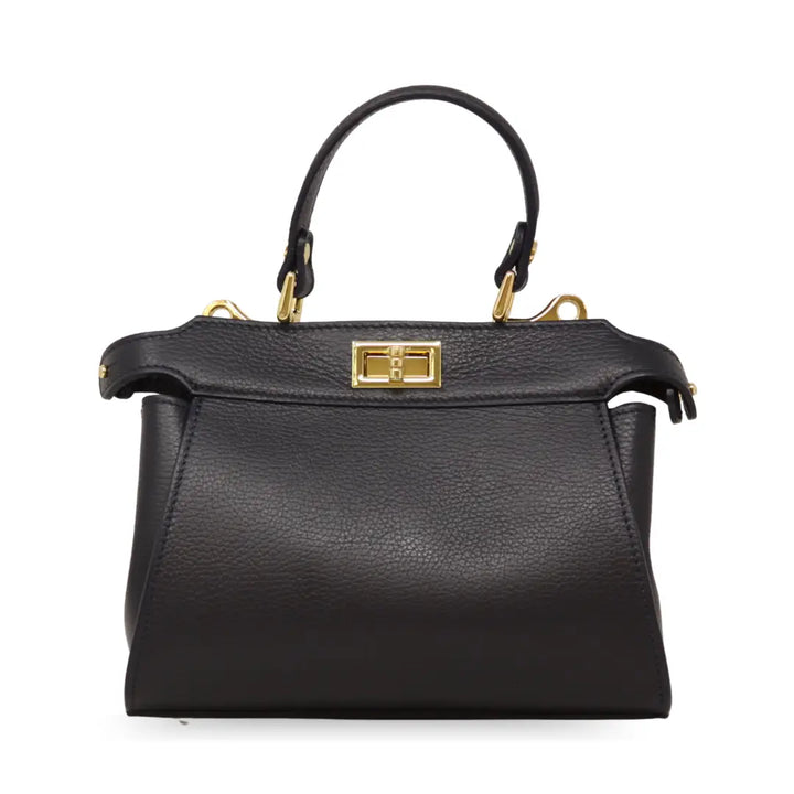 CROSSBODY BAG GENUINE ITALIAN LEATHER HANDLE BOWKNOT