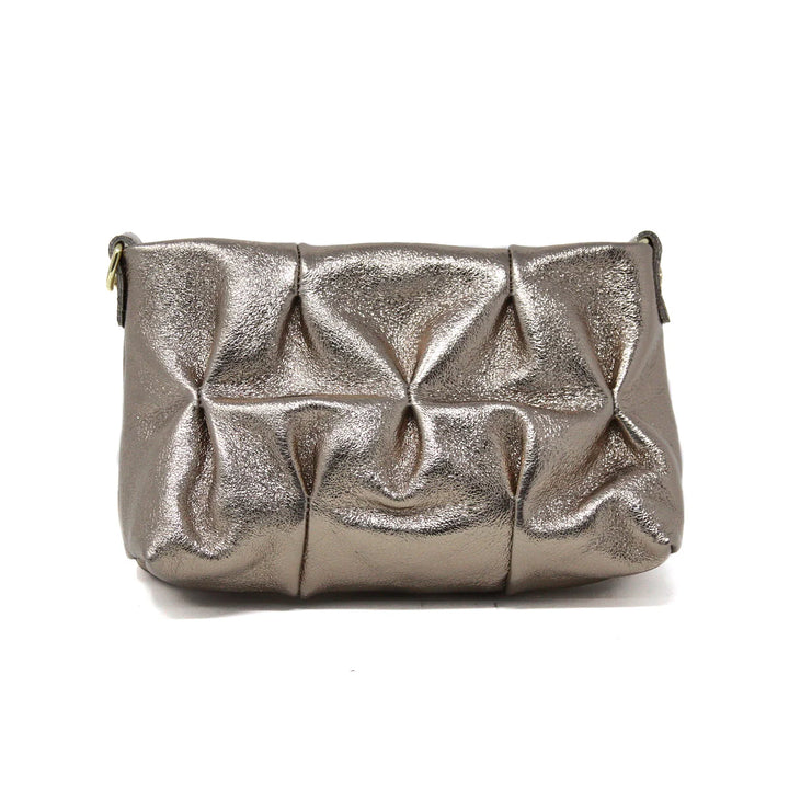 HANDBAG LEATHER METALLIC