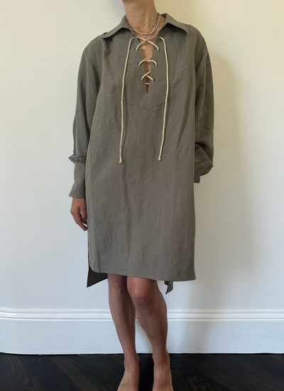 DRESS CANNES LINEN SLATE