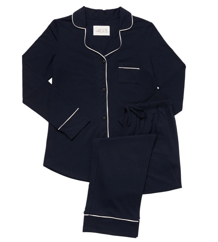 PAJAMA SET LONG SLEEVED CLASSIC PIMA MIDNIGHT (NRD)