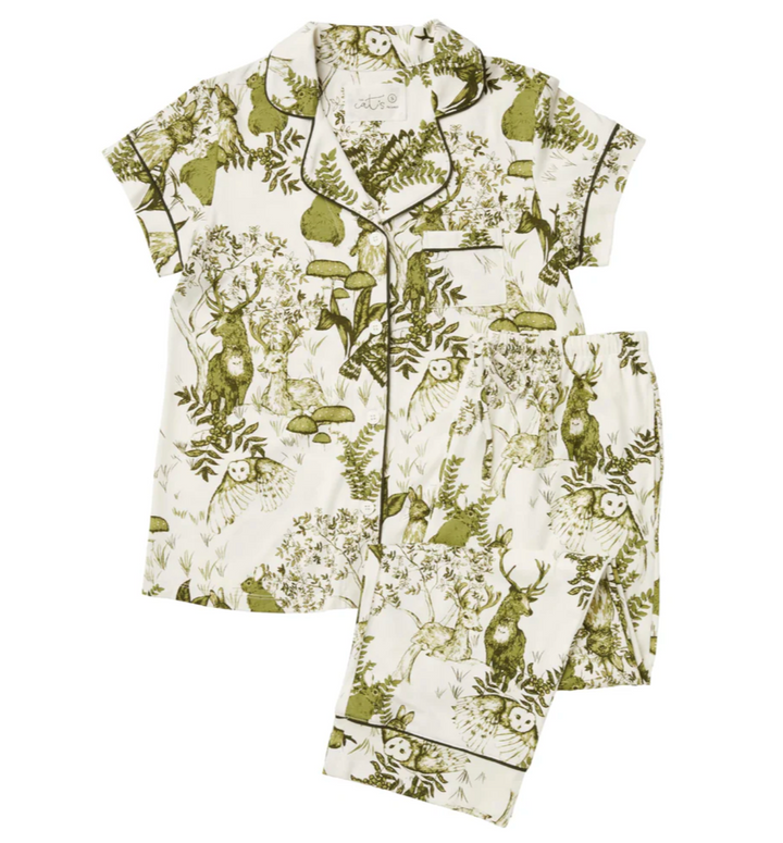 PAJAMA SET CAPRI PIMA WOODSIDE WHITE