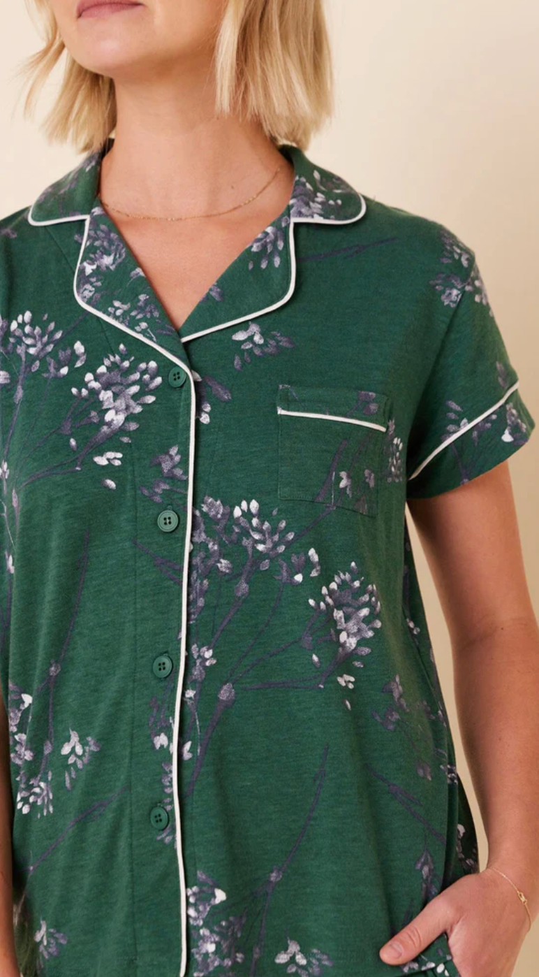 PAJAMA SET CAPRI PIMA WILLOW HUNTER (NRD)