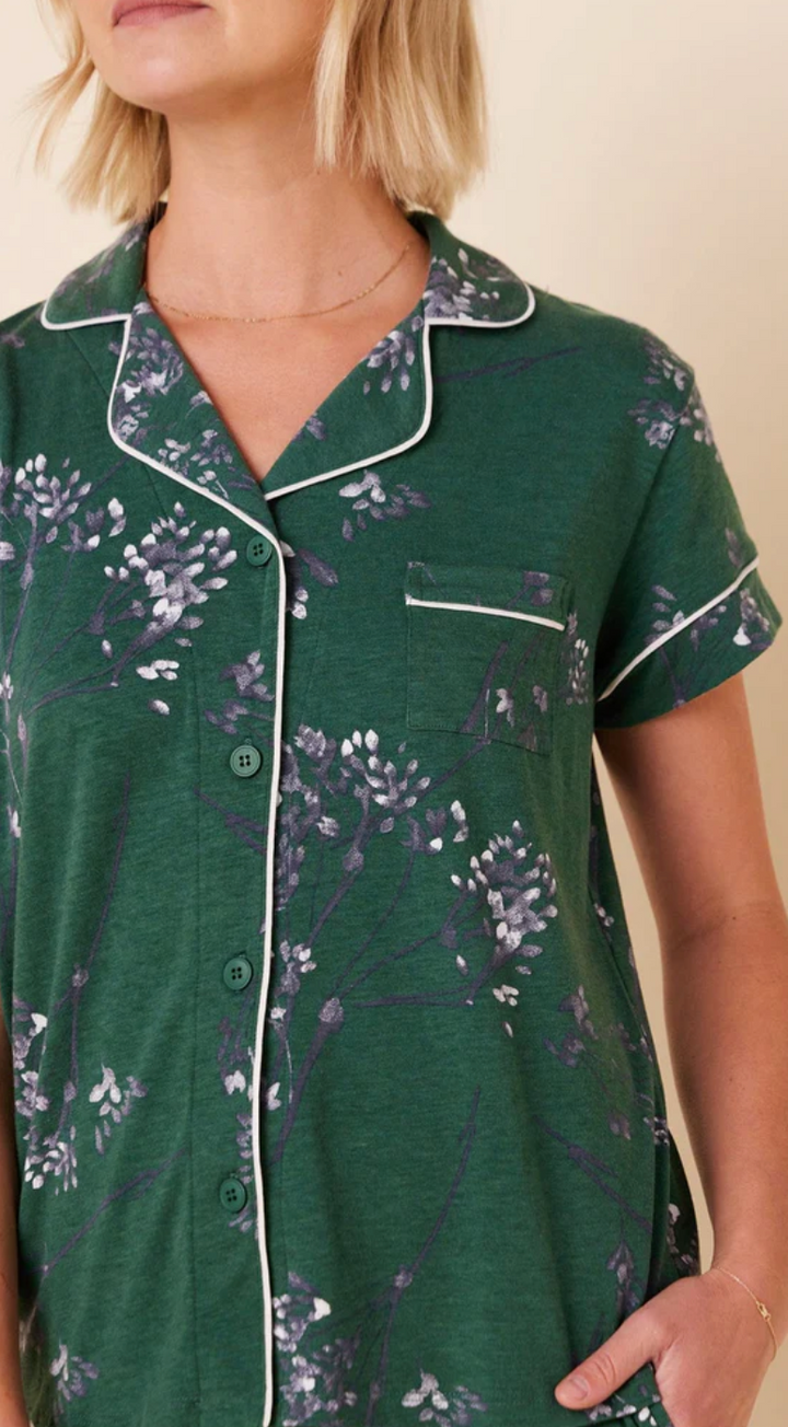 PAJAMA SET CAPRI PIMA WILLOW HUNTER (NRD)