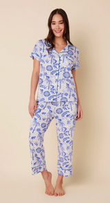 PAJAMA SET CAPRI PIMA PALMERA WHITE SMALL