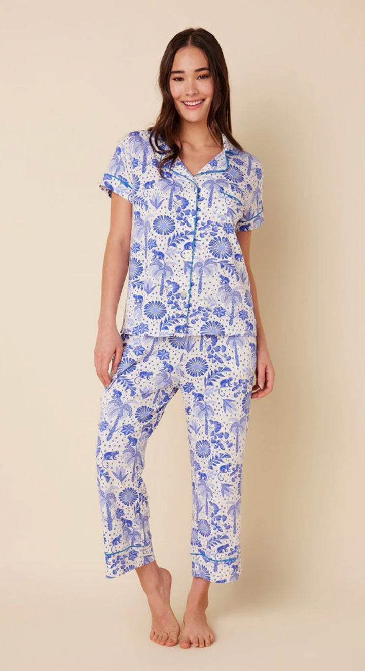 PAJAMA SET CAPRI PIMA PALMERA WHITE SMALL (NRD)