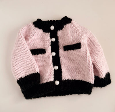 CARDIGAN COCO PINK/BLACK