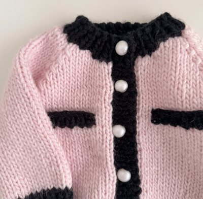 CARDIGAN COCO PINK/BLACK