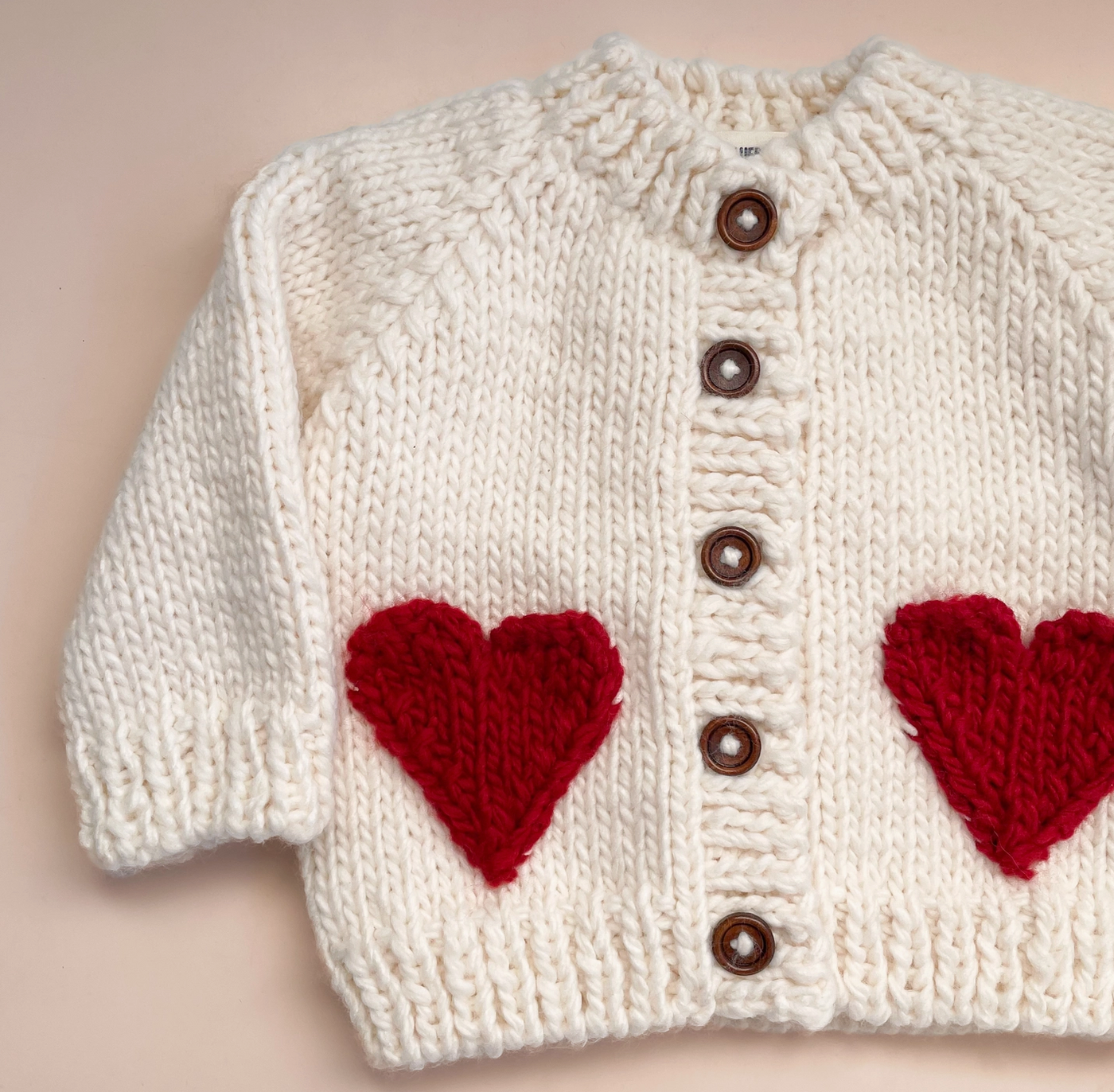 CARDIGAN HEART RED