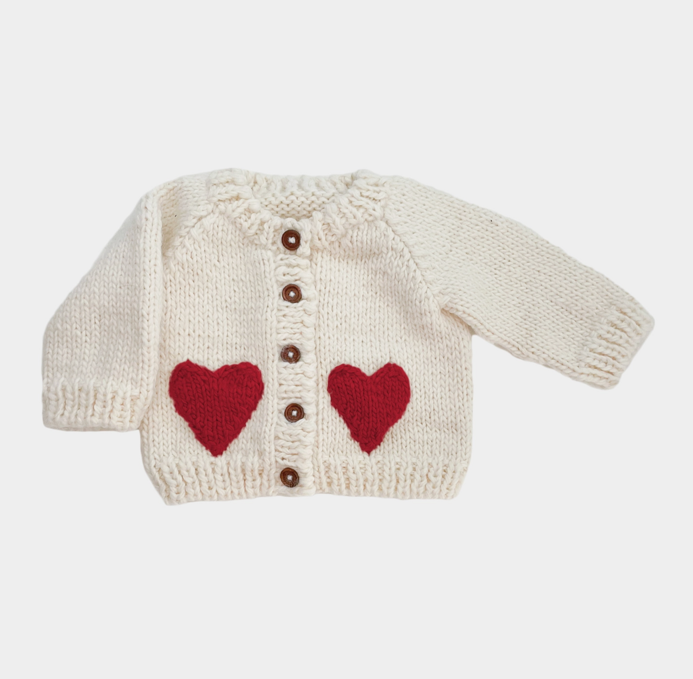 CARDIGAN HEART RED