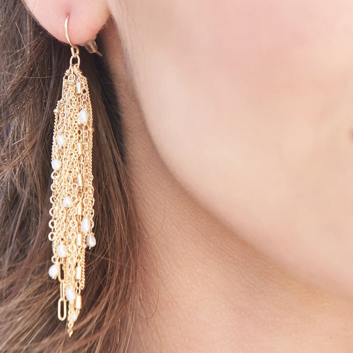 EARRINGS ARIA WATERFALL IN PEARL #78310