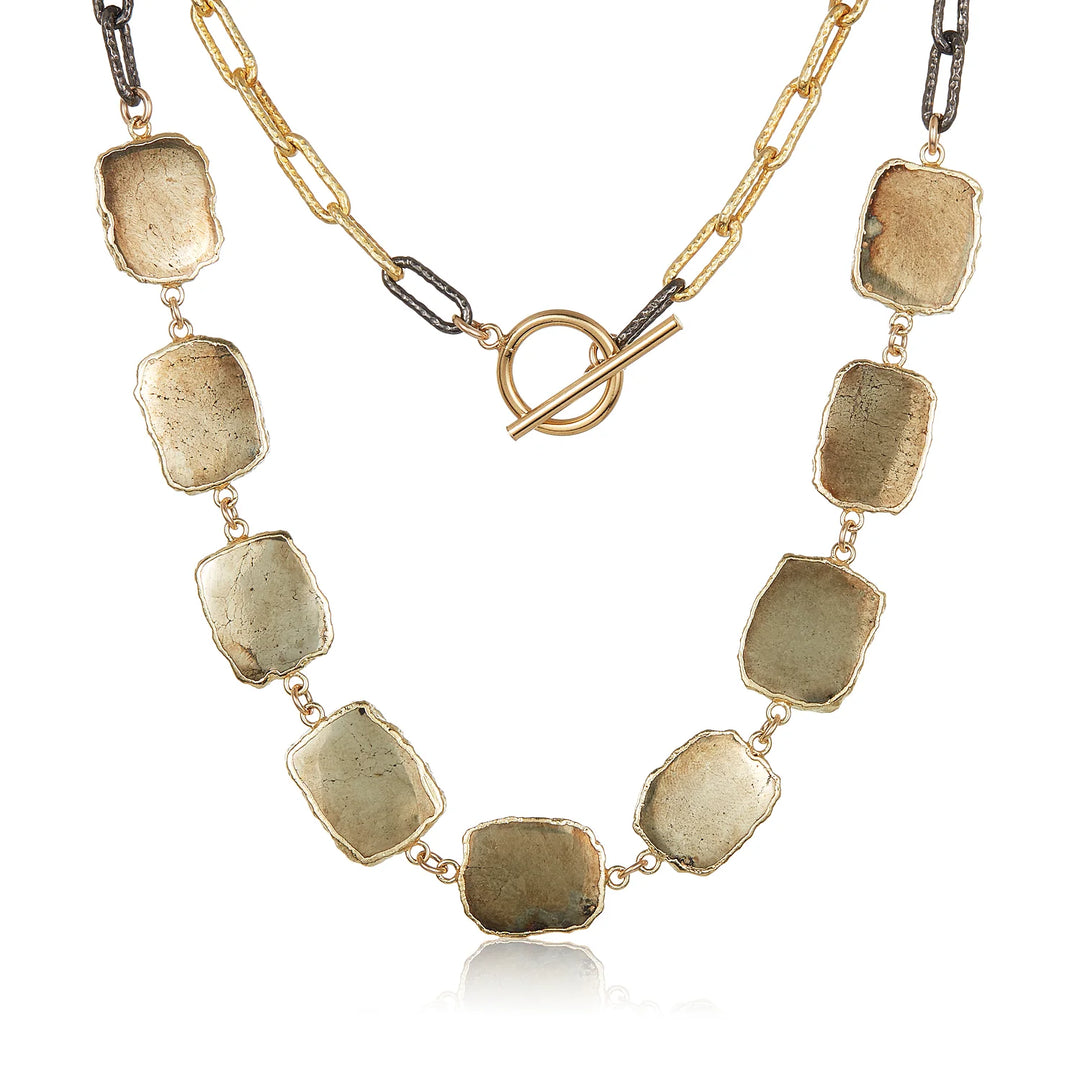 NECKLACE LINKS OF PYRITE