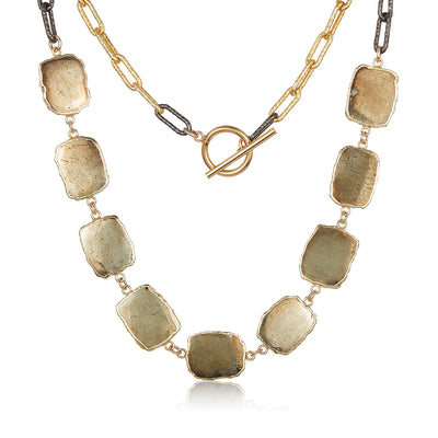 NECKLACE LINKS OF PYRITE #78311
