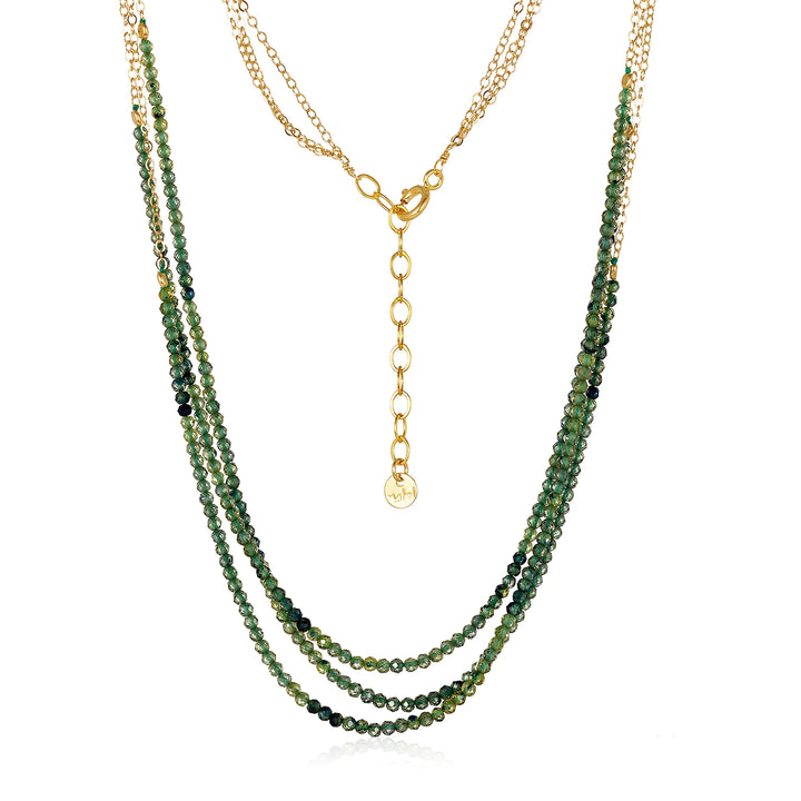 NECKLACE TRIO GREEN SAPPHIRES #78319