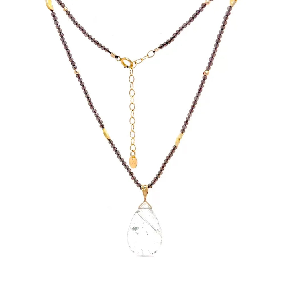 PENDANT SMOKEY QUARTZ HALF MOON #78322