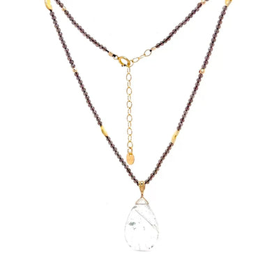 PENDANT SMOKEY QUARTZ HALF MOON #78322