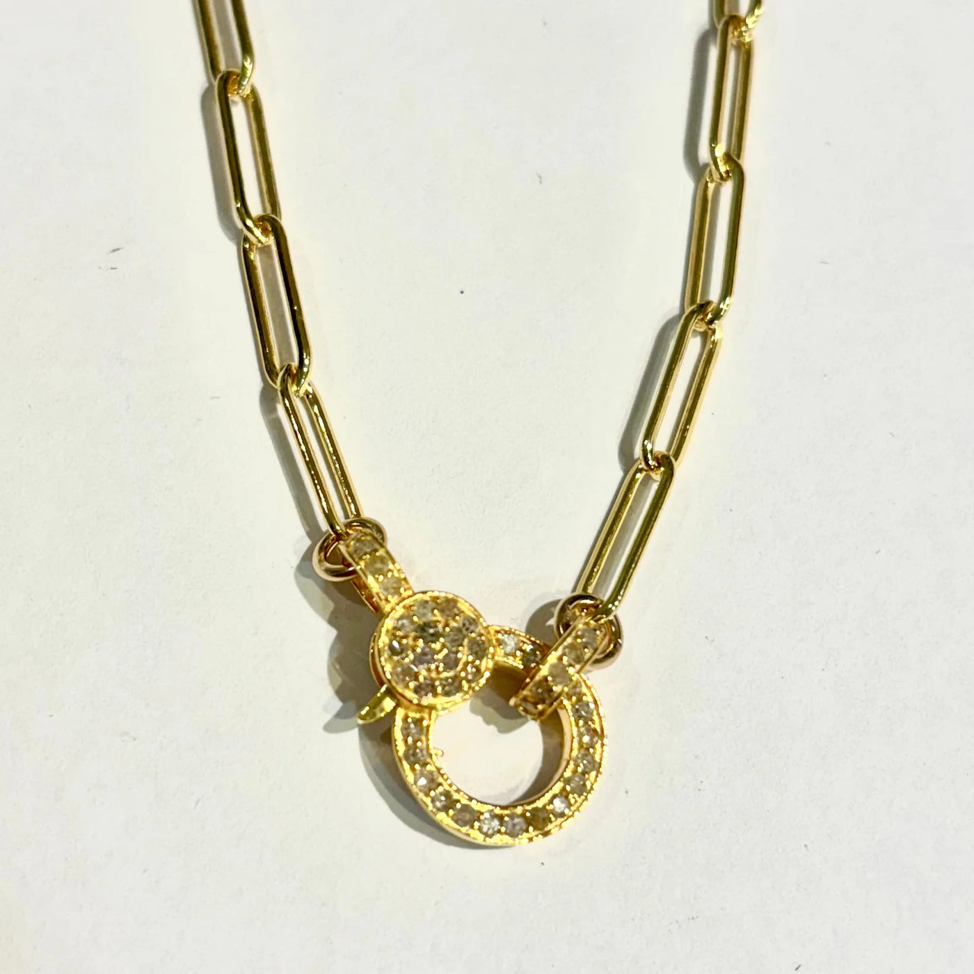 NECKLACE POLLY GOLD PAPERCLIP 18" #78324