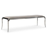 BENCH CURVED LEGS METAL UPH GREY TOP