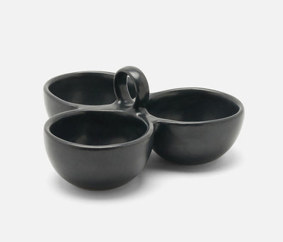 SET/3 SNACK BOWL BLACK GLAZE #78653