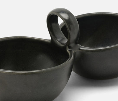 SET/2 SNACK BOWL BLACK GLAZE #78654