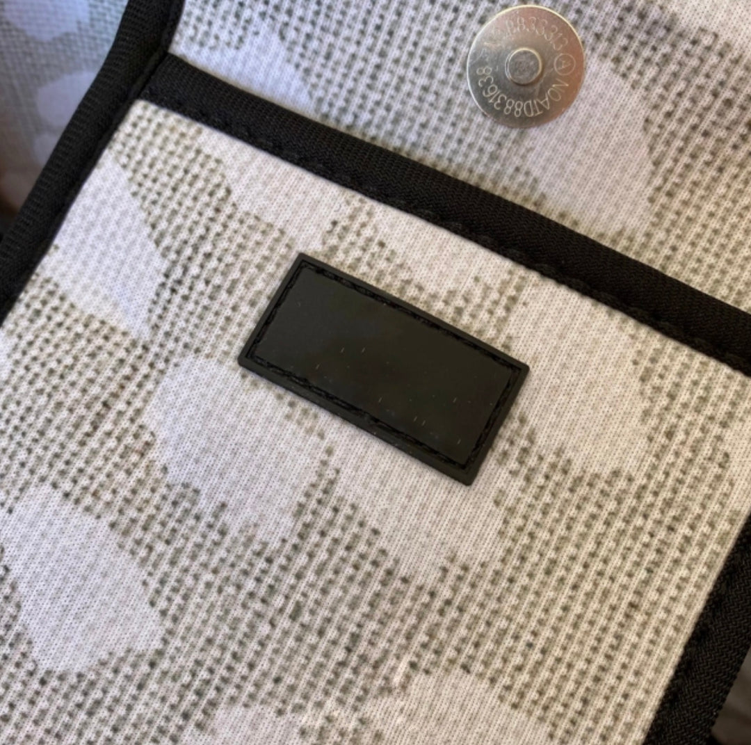 TOTE BAG NEOPRENE ANIMAL PRINT LINEN #78688