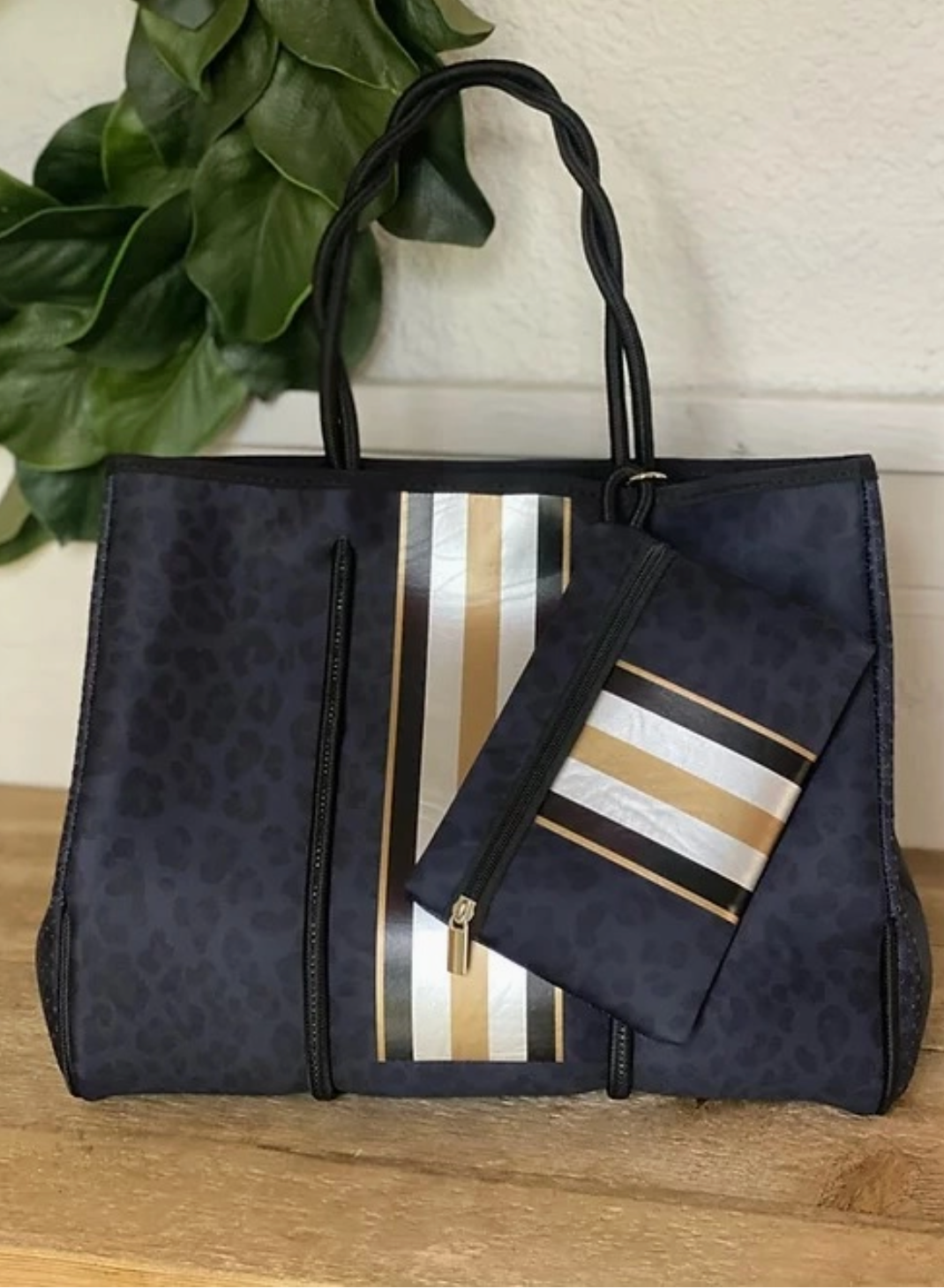 TOTE BAG BLACK/GOLD/SILVER #78686