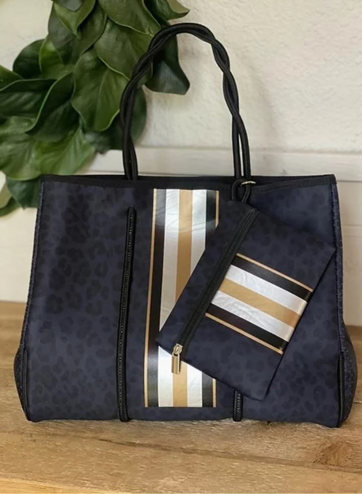 TOTE BAG BLACK/GOLD/SILVER #78686