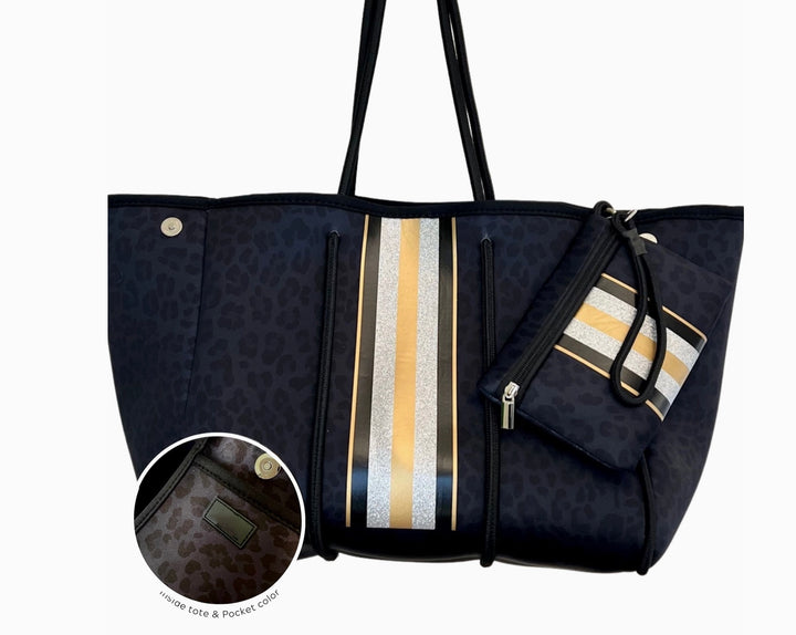 TOTE BAG BLACK/GOLD/SILVER #78686