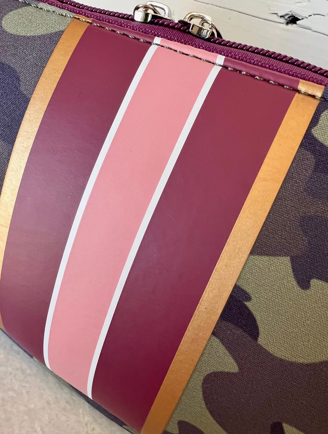 TOTE BAG KHAKI/BLUSH #78701