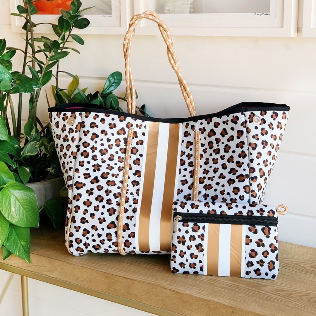 TOTE BAG LEOPARD/PINK #78704