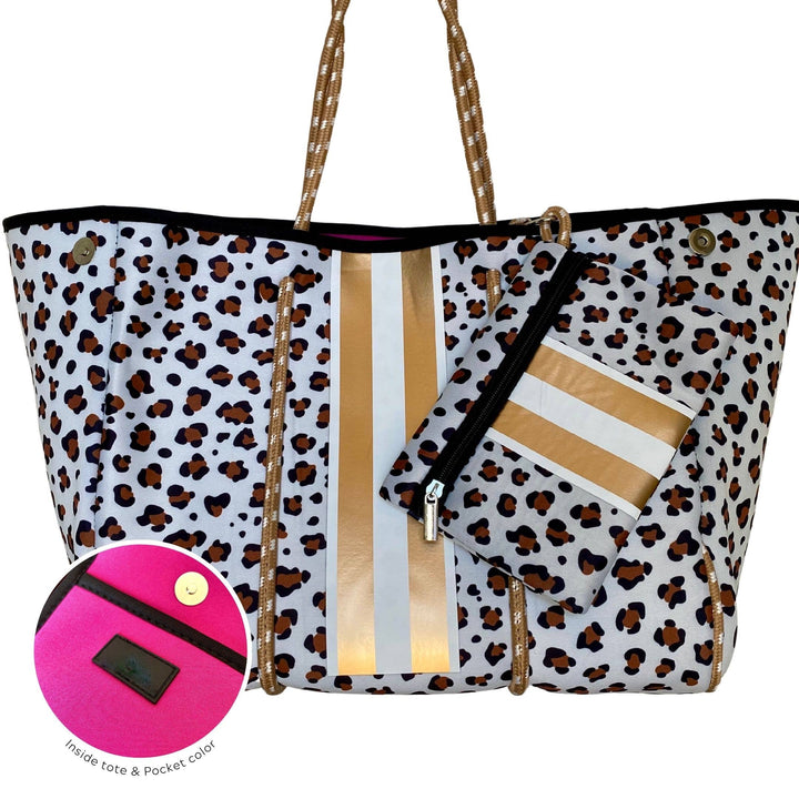 TOTE BAG LEOPARD/PINK #78704