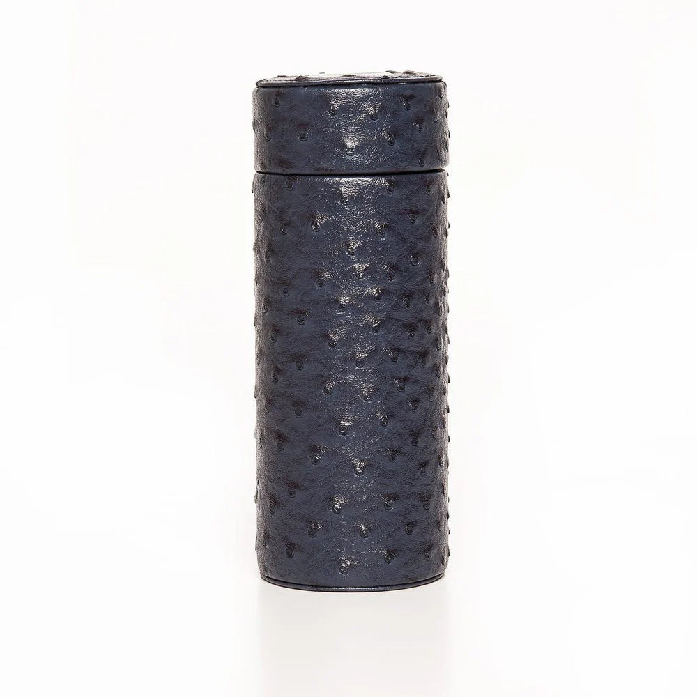 CIGAR HUMIDOR BLUE OSTRICH